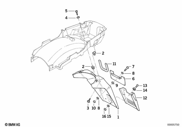 46622313123 - Frame and Mounting Parts: Registration Plate Mounting -  for BMW-Motorrad Image