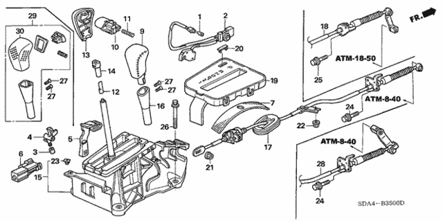 Select Lever (1) for 2006 Honda Accord #0