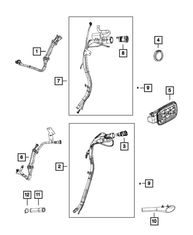 68212660AA - : Fuel Filler Hose for Mopar Image