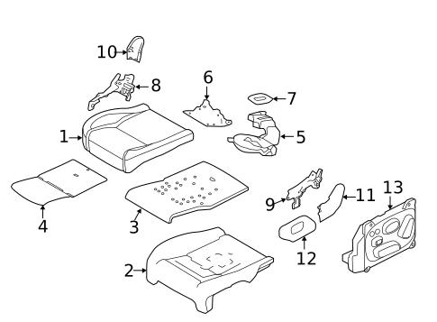 Driver Seat Components for 2013 Land Rover Range Rover #2