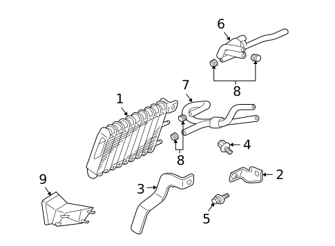 Trans Oil Cooler for 2003 Mitsubishi Outlander #0