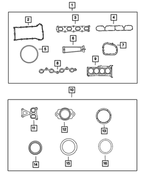 68034275AB - 2.4L Gas; Engine: Engine Upper Gasket Package for Mopar Image
