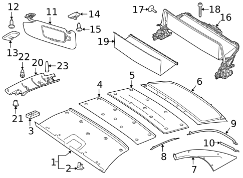 Interior Trim - Roof for 2019 Porsche 911 #2