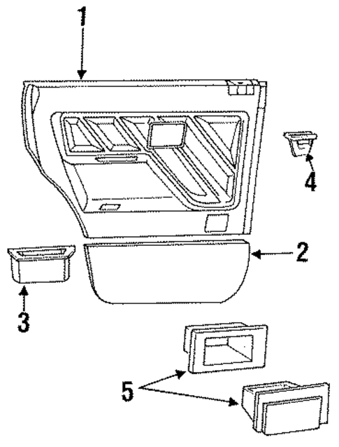 Interior Trim - Rear Door for 1995 Honda Passport #0