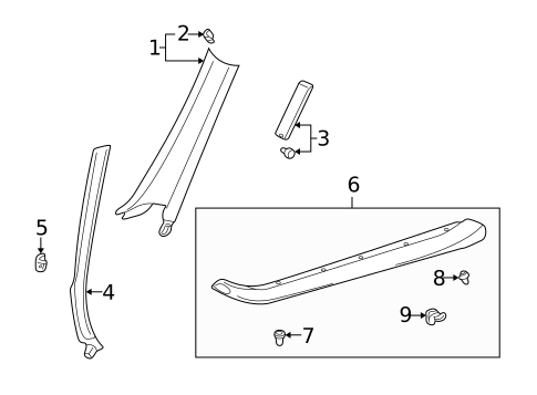 Interior Trim - Pillars for 2009 Lexus SC430 #0