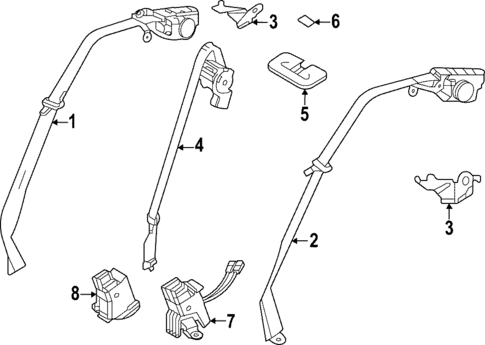 Rear Seat Belts for 2025 Toyota bZ4X #0