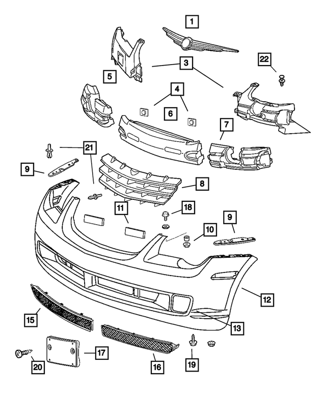 « 5097535AA – Frames and Bumpers : Revêtement Retenue pour Mopar Image »
