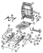4610145AA - Interior Trim: Front Seat Back Frame for Dodge: Avenger, Caliber, Journey | Jeep: Compass, Patriot Image