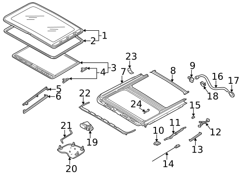 Sunroof for 2000 Volkswagen Passat #1