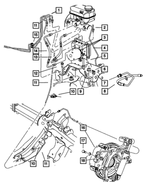 52855480AA - Service Brakes: Brake Tube, Right for Mopar Image