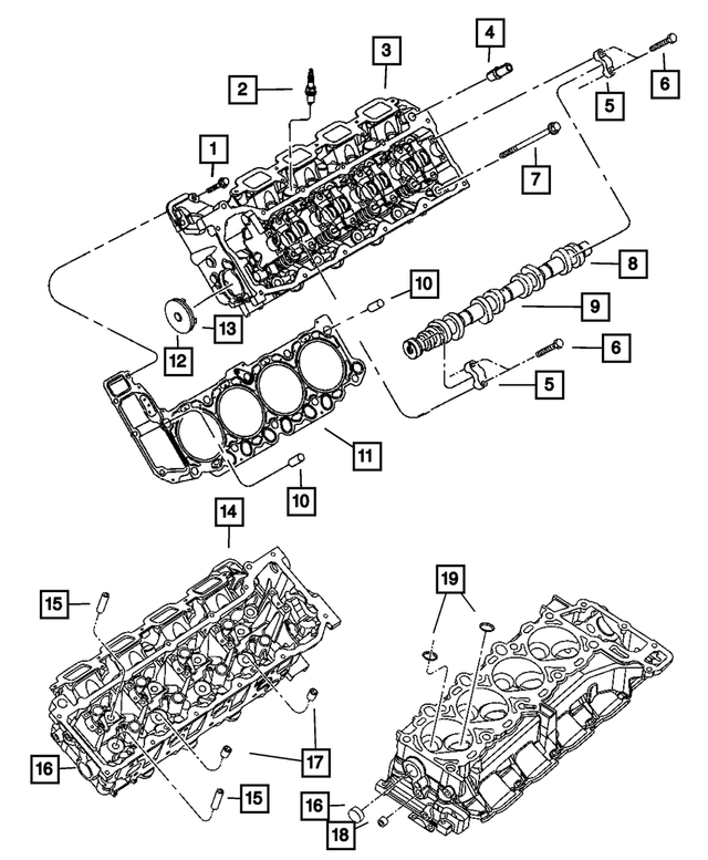 53020798AB - Engine 4.7L Eight Cylinder [EVA]: Cylinder Head for Mopar Image