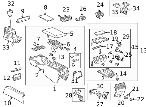Gear Shift Control for 2015 Lexus LS460 #0