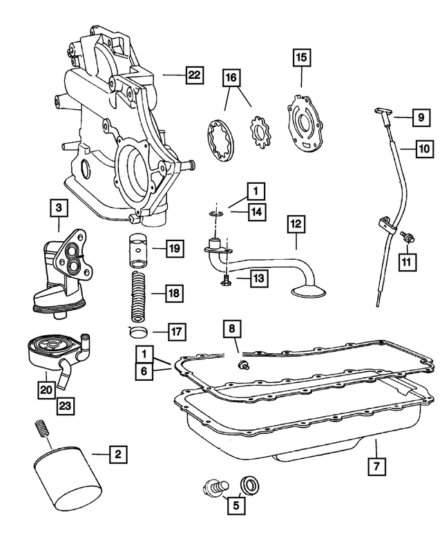 4781163AC - Engine 3.8L Six Cylinder: Oil Filter Adapter for Mopar Image