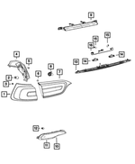 68073626AA - : Tail Lamp Pad for Fiat: 500, 500E, 500L | Jeep: Cherokee | Ram: 1500 Image