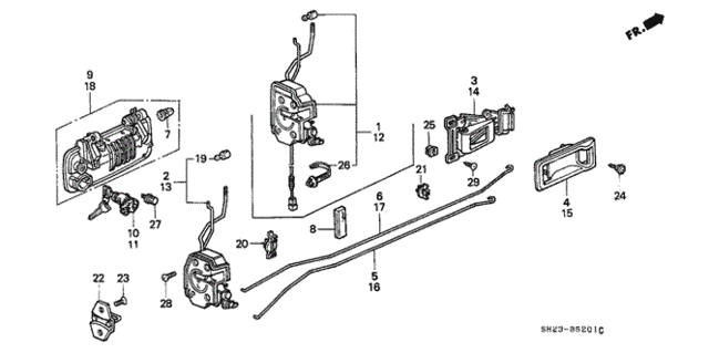 Door Lock for 1991 Honda CRX #0