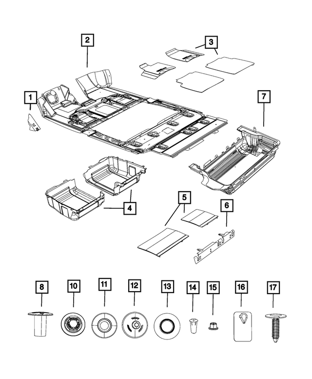 5028732AA - Interior Trim: Footrest Support for Mopar Image