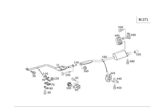 914007008044 - Exhaust System: Bolt and Washer Assembly for Mercedes-Benz: 180C, C220, C230, C240, C280, C32 AMG, C320, C350, C43 AMG, C55 AMG, CLK320, CLK350, CLK500, CLK55 AMG, CLK550, CLK63 AMG, SLK230, SLK320 Image image