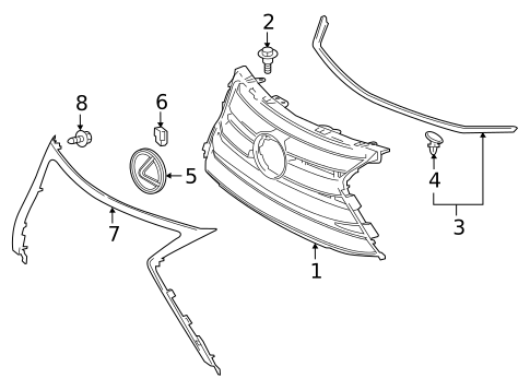 Grille & Components for 2015 Lexus NX200t #0
