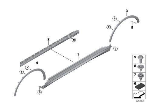 Cover Door Sill / Wheel Arch for 2026 BMW X7 M60iX #0