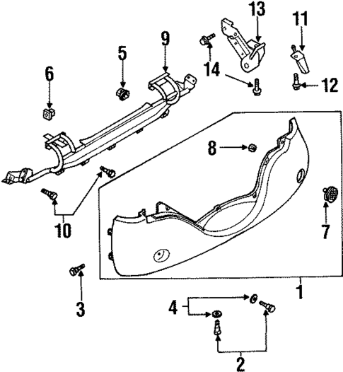 Bumper & Components - Rear for 2001 Isuzu VehiCROSS #0