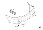 51127178184 - : Bumper Trim Panel, Primed, Rear for BMW Image