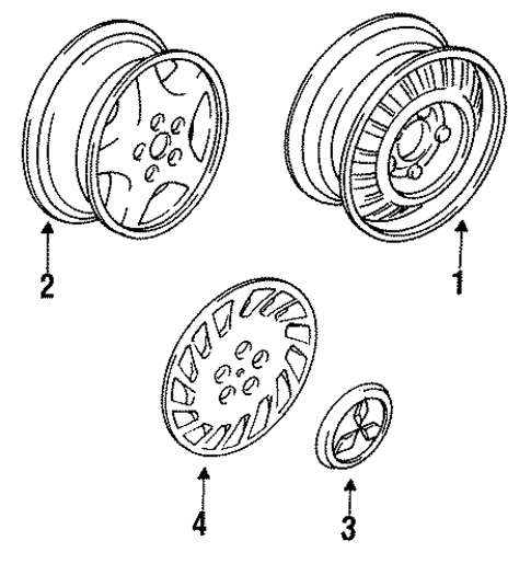 Wheels & Trim for 1994 Mitsubishi Diamante #0