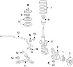 51606S5ACO1 - Suspension: Strut for Honda: Civic Image