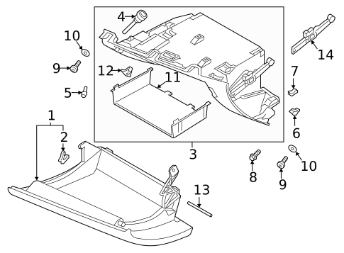 Glove Box for 2021 Volvo V90 #0