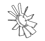 11521712058 - Cooling System: Fan Blade for BMW: 318i, 318is, 323Ci, 323i, 323is, 325Ci, 325i, 325is, 325xi, 328Ci, 328i, 328is, 330Ci, 330i, 330xi, 525i, 525iT, 528i, 530i, 535i, 735i, 735iL, M3, M5, X5, Z3 Image