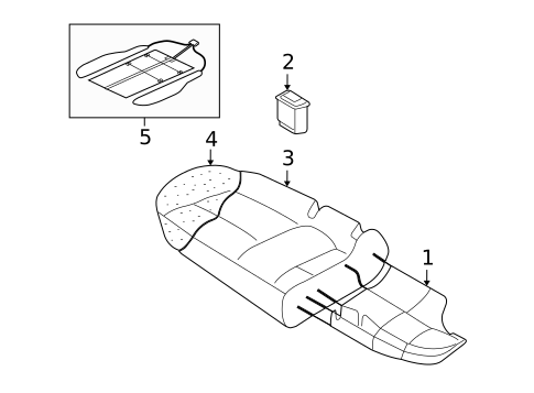 Rear Seat Components for 2006 Audi A6 Quattro #1