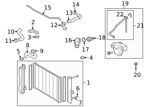 Radiator & Components for 2009 Pontiac Vibe #0