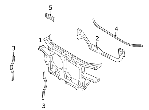 Radiator Support for 2004 Audi Allroad Quattro #0