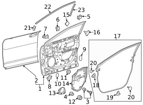 Door & Components for 2018 Lexus RX450hL #1