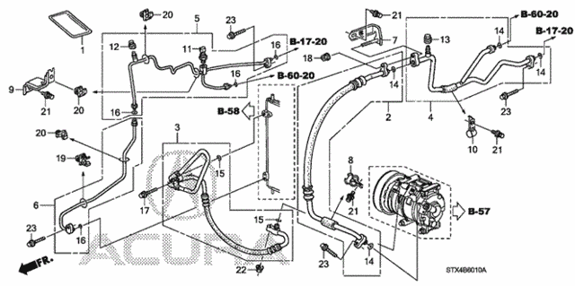 A/C Hoses - Pipes for 2008 Acura MDX #0