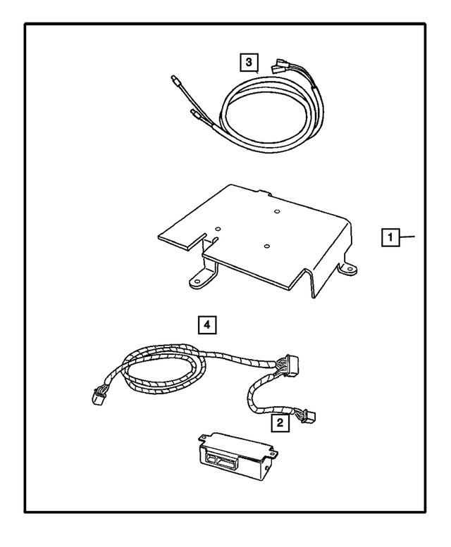 82210441 - Mopar Accessories - Component Parts: Satelite Receiver Install Kit for Mopar Image