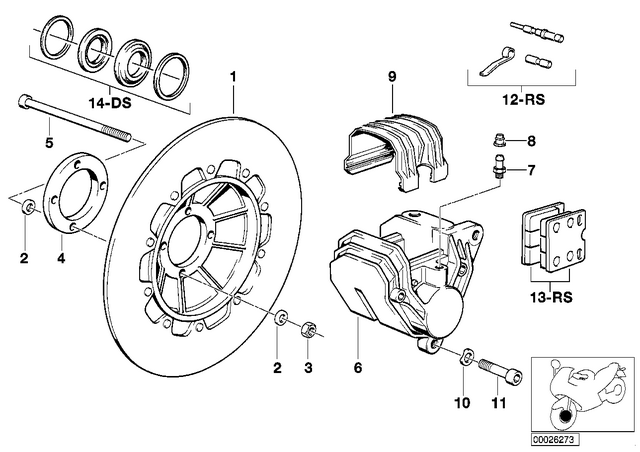 34111454721 - : Set Mounting Parts        for BMW-Motorrad Image
