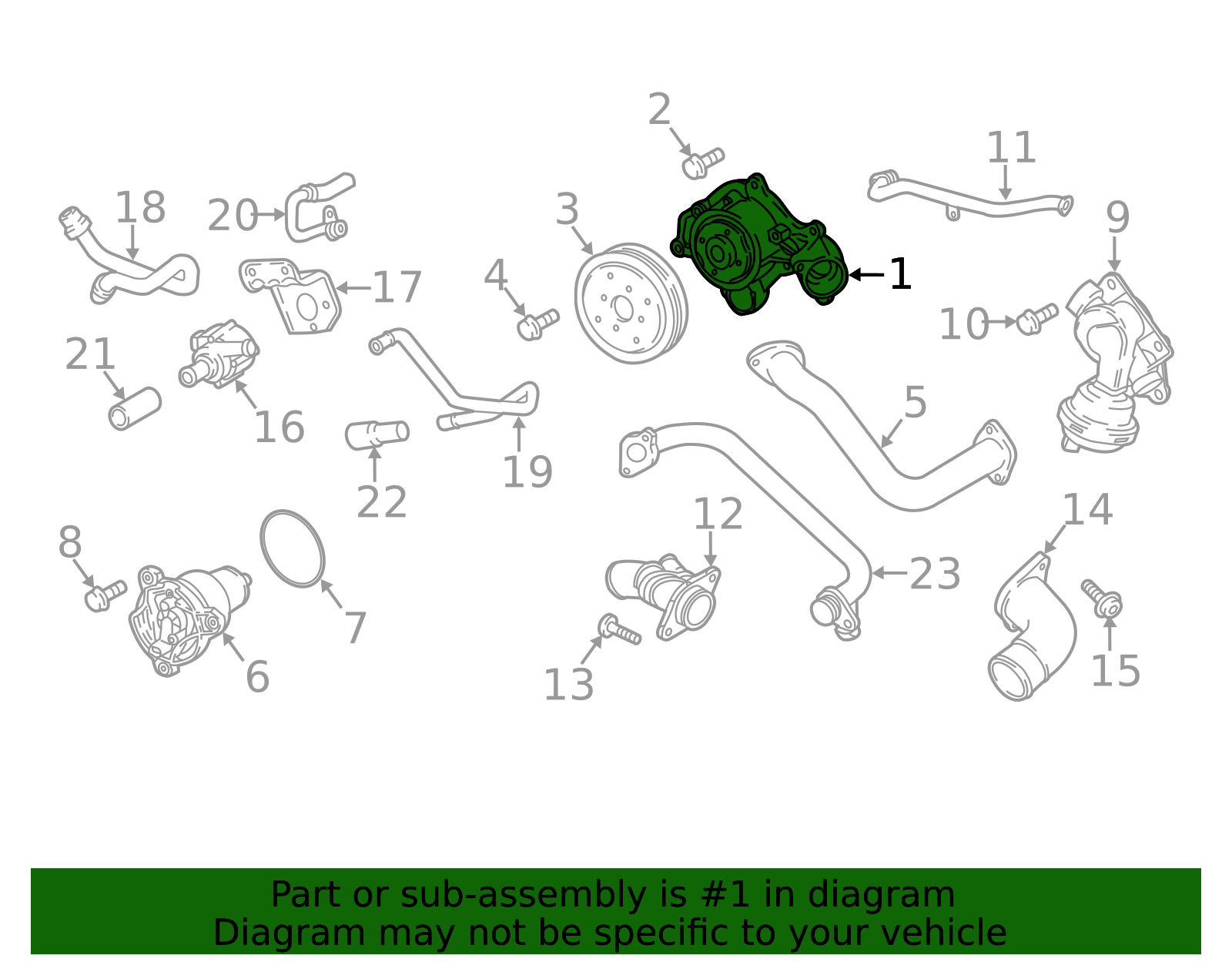 Genuine Audi 06M-121-013-G | Water Pump | FREE Shipping on Most Orders ...