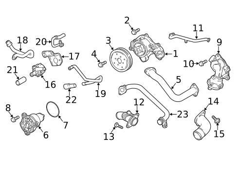 Water Pump for 2023 Audi SQ5 Sportback #0
