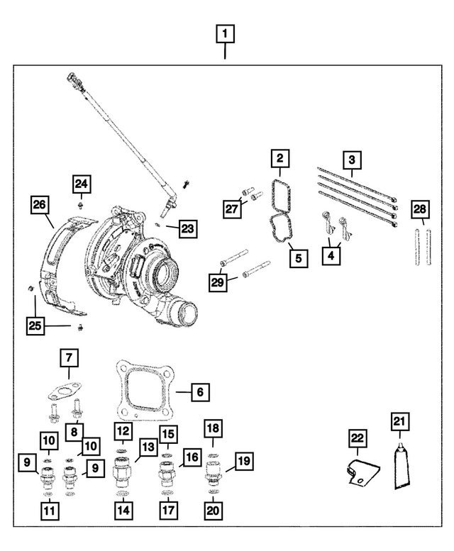 68724476AA - Engine: Engine Turbocharger Kit for Mopar Image