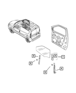 68259270AA - Glass: Front Door Glass, Left for Mopar Image