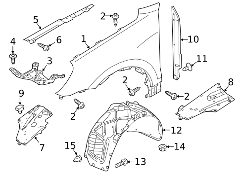 Fender & Components for 2015 Porsche Cayenne #1