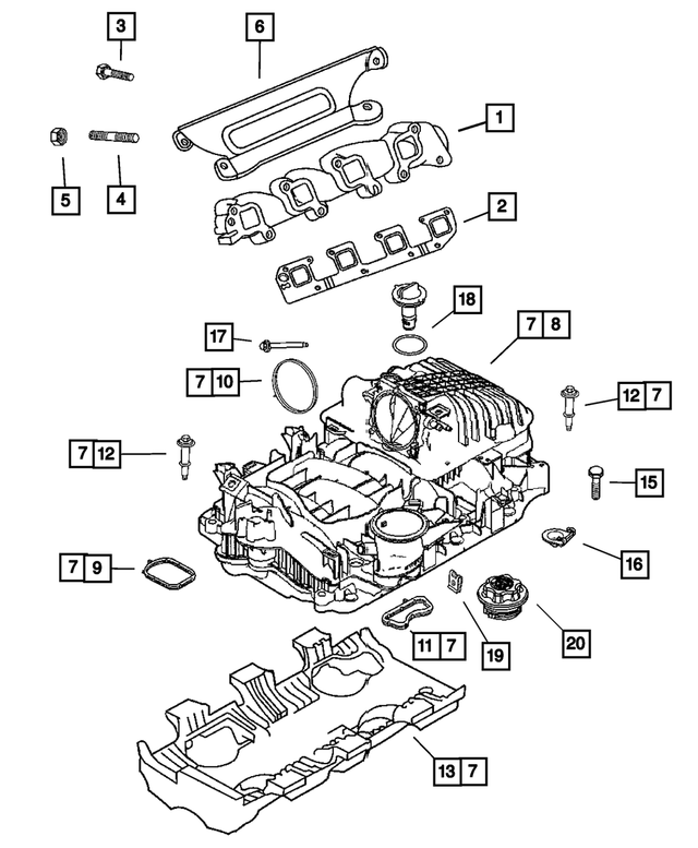 5127193AF - Engine 5.7L Eight Cylinder: Intake Manifold Package for Mopar Image image
