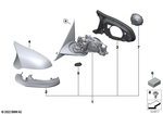 51168059537 - Vehicle Trim: Exterior Mirror, No Lens, Heated, Left for BMW Image