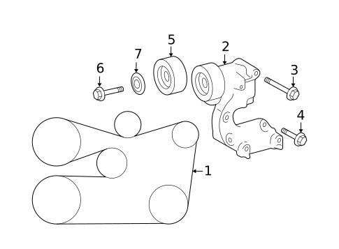 Belts & Pulleys for 2009 Lexus GS350 #0