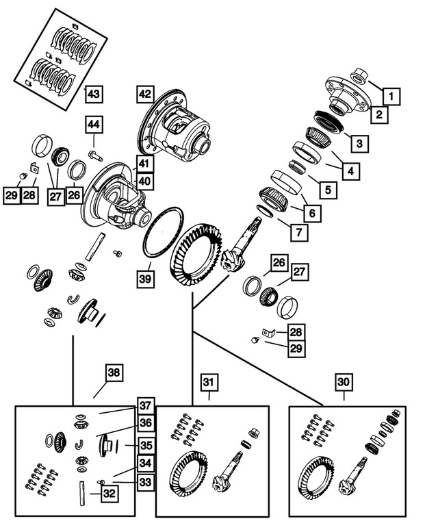 5010322AF - Rear Axle; Corporate 235 MM; Differential and Drive Line: Ring And Pinion Gear Kit for Mopar Image