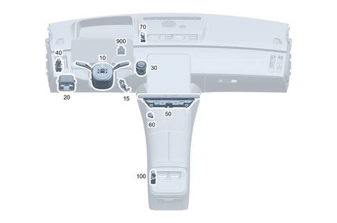 Switch in Instrument Panel and Center Console for 2021 Mercedes-Benz S500 #0