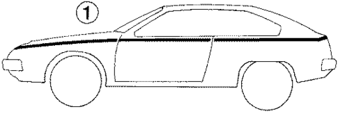 Stripe Tape for 1987 Mitsubishi Cordia #0