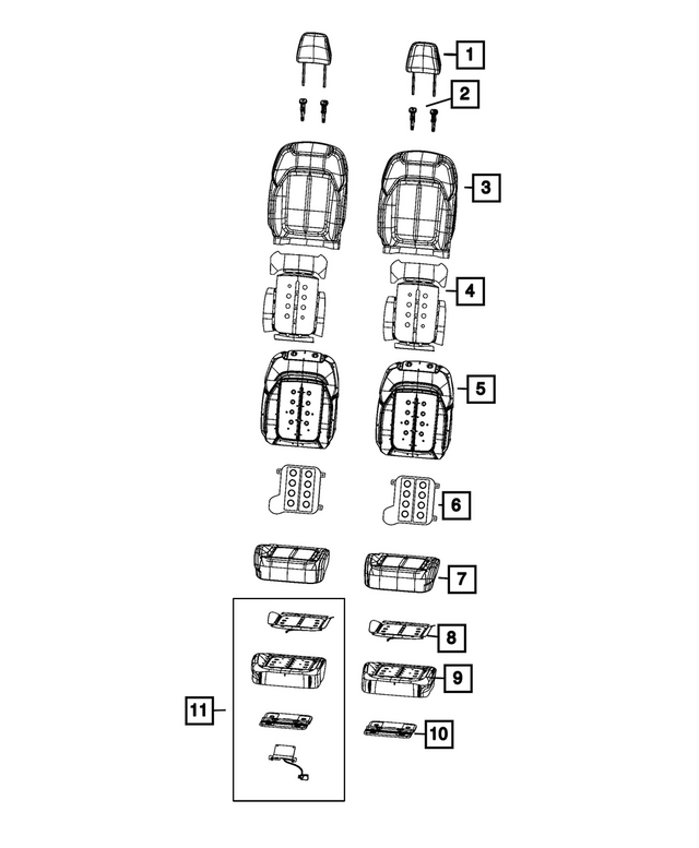 « 6LY591X7AD – Interior Trim : Avant Appui-tete, Droit Ou Gauche pour Mopar Image »