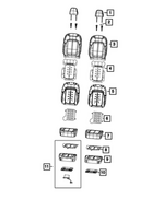 6LY591X7AD - Interior Trim: Front Headrest for Mopar Image