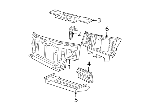 Radiator Support for 2005 Mercury Mountaineer #0